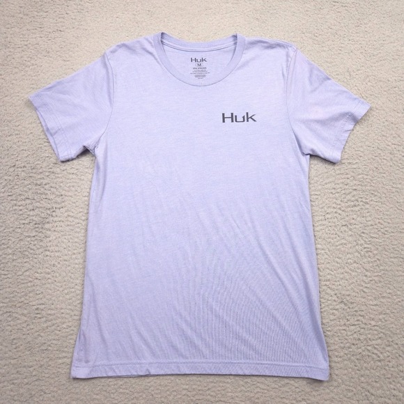 Huk Other - Huk USA Strong Womens Medium‎ Christmas Fishing Graphic T Shirt Lavender